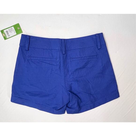 Lilly Pulitzer 22119 Callahan Short Textured Bomber Blue 4.5" Shorts sz 0 NWT - Picture 10 of 11